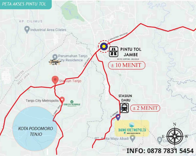 DARU METROPOLIS_lokasi_Akses_Tol DARU-METROPOLIS_lokasi_Akses_Tol